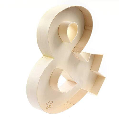 FNB Boîte aux lettres en bois brut à remplir, lettres et chiffres à remplir