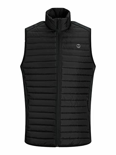 JACK&JONES PLUS Men's JJEMULTI Bodywarmer Collar PS Steppweste, Black, 3XL