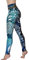 Leichte bedruckte Yoga-Leggings – weiche Workout-Leggings mit hoher Taille für Frauen – Mandala-Yogahose – lässige Damen-Leggings, Yoga-Taille / Aquamarin, Large-X-Large