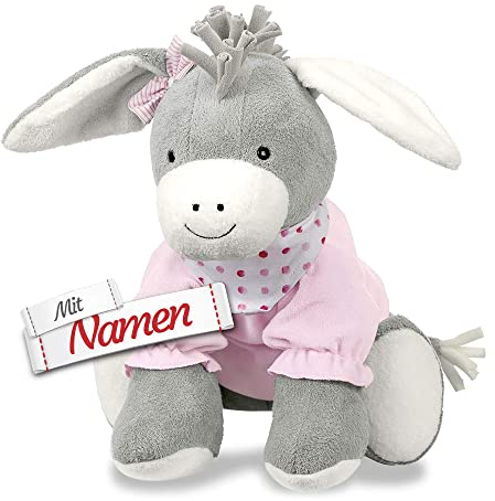 LALALO Sterntaler Kuscheltier Sternchen Emmi Girl mit Namen personalisiert (Bestickt), Niedliches Schmusetier für Mädchen, Plüschtier Stofftier für Babys Kinder