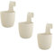 3 x Blumentopf zum Hängen, integriertes Drainagesystem, Farbe: Beige, Ø 15 cm, Pflanztopf-Kübel, Hängetopf, widerstandsfähig, rund, wetterfest, Kunststoff