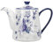 London Pottery Blue Rose Théière en céramique 4 tasses 900 ml Amande Ivoire/Bleu