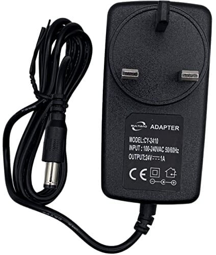Multibao Universal 24V 1A AC/DC 5.5x2.1mm Power Supply adapter UK plug Converter Charger For powering CCTV cameras/LED Strip