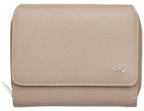 Golden Head Madrid RFID Protect Zipped Billfold Coin Wallet Taupe