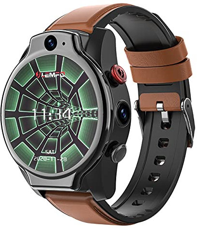 QESTO KNN LEM14 Smart Watch 4G SIM Card Android 10 Face ID 4G 64G 5ATM Waterproof 1100 Mah Battery Dual Camera GPS Smartwatch