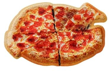 Mono Quick 0653x Fast Food 3D Applikation, Bügelbild, Pizza, Burger oder Hot Dog Patch (06531 - Pizza)