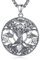 EUDORA Harmony Ball Collar Árbol de la Vida Vikingo Yggdrasil para Mujer Hombre Plata de Ley 925, Colgantes Viking Árbol del Mundo Vintage Energía Amuleto Joyería Regalo para Mujer Hombre, 55+5CM