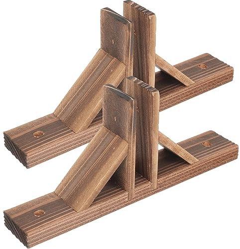 Yardwe Claustra Bois Exterieur 2 Pièces en Bois Triangle Piquet Clôture Support Jardin Clôture Bases Support Écran Panneau Pieds pour Debout Chien Panneau Pelouse Piquet Clôture