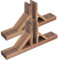 Yardwe Claustra Bois Exterieur 2 Pièces en Bois Triangle Piquet Clôture Support Jardin Clôture Bases Support Écran Panneau Pieds pour Debout Chien Panneau Pelouse Piquet Clôture