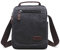 DORRISO Vintage Borse a Tracolla Uomo Viaggio Borsa a Spalla pour 10.9 Pollici iPad con Manico Molteplici Tasche Crossbody Bag pour Sportive Casuale Lavoro Tela Uomo Sacchetto Messaggero Nero