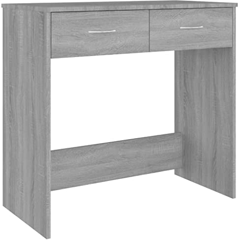 vidaXL Schreibtisch Grau Sonoma 80x40x75 cm Holzwerkstoff