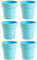 AC - Pack de 6 Macetas con aro Desmontable - Plástico Resistente - Ideal para el Hogar, Plantas, Jardín, Decoración. - Cuidado de Plantas - Forma Redonda - Ø 12 cm - Color: Azul
