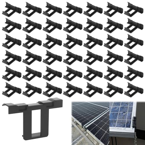 Solarpanel Wasserablauf Clips,40 Stück Solar Panel Wasser Drainage Clips 30mm,Solarpanel Schlammentfernungsclip,Wasserablauf Wasserableitung Clip,Entwässerung Clips für Photovoltaik Panel Wasserablauf
