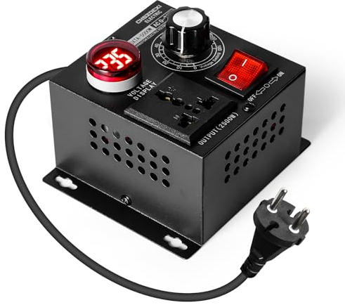 Jadeshay Regulador de Voltaje SCR,AC 220V 5000W Regulador de Voltaje Ajustable Controlador de Velocidad del Motor Controlador de Control de Ventilador