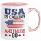 USA Tasse Geschenk Amerika Geschenkidee Auslandjahr Vereinigte Staaten Von Amerika USA Is Calling And I Must Go (Rosa)