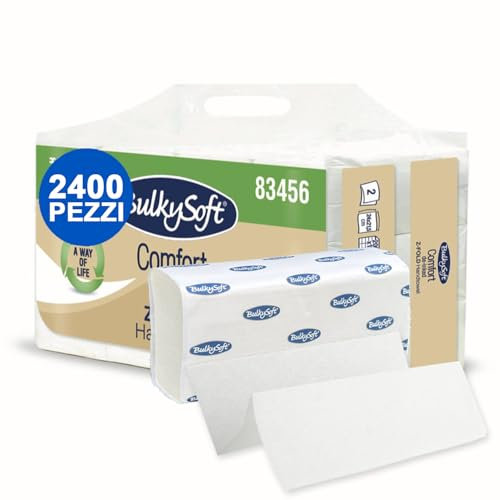 GM 3000 Asciugamani Monouso Carta mani Piegata a Z, 2 Veli 100% Pura Cellulosa, 24x21,5 cm, Asciugamani usa e getta universali tutti Dispenser, Asciugamani Intercalati 15 Pacchi da 200 Salviette bagno