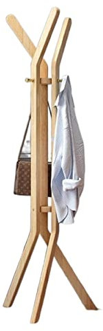 Porte-Manteau Porte-Manteau en Bois Autoportant, Porte-Manteau De Salon Porte-Manteau en Bois De Caoutchouc Cintre Créatif pour Entrée De Hall De Bureau À Domicile Porte-Manteau sur Pied (Color : Pri