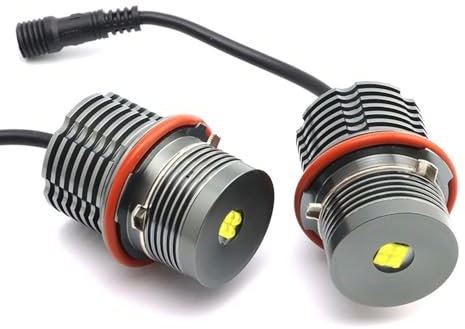 Faros Angel Eyes Para Coche Lámpara duradera de 80W y 6000K, marcador de Ojos de Ángel, bombillas aptas for BMW E87 E39 M5 E60 E61 E63 E64 M6 E65 E66 E83 X3 E53 X5 2000-2008 ( Color : 2 pieces )