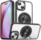 PIXFAB Magnetic Case for iPhone 15 Plus Compatible with MagSafe Wireless Charging, [Camera Protection] Slim Fit Thin Shockproof Military-Grade Protection [Anti-Scratch] Hard Back Phone Cover - Black
