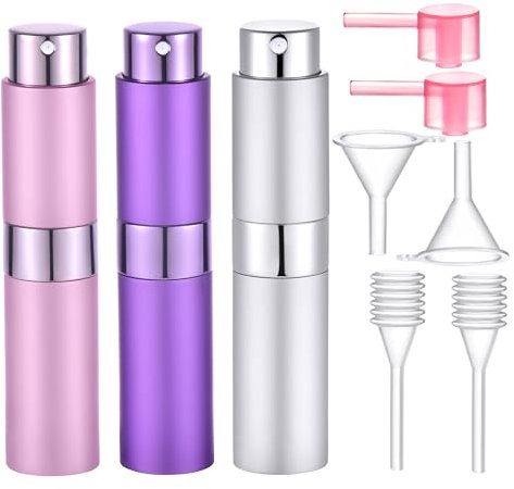 Yikimyfo 3Pcs Travel Perfume Bottle Refillable, 8ml/0.27oz Small Cologne Spray Bottle Travel Atomizer Portable Empty Fragrance Atomizer Cologne Travel Bottle Refillable Perfume Bottles