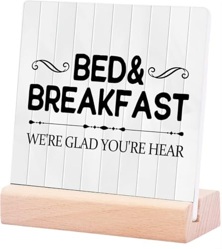 Bed Breakfast Militärschilder, Routed-Schilder, Near Me, rundes Willkommensschild, Holzplanke, Willkommensschild, personalisierbar, militärische Plaketten, glatt, schönes Märchen, für 10,2 x 10,2