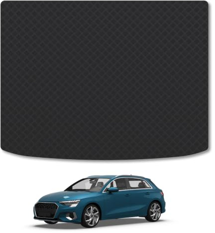 Audi A3 (2020+) 3mm Rubber Boot Mat | Tailored Fit Durable Boot Liner Full Coverage Protection Waterproof Accessories Easy Clean Anti Slip Made in the UK