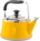 Yellow Stovetop Tea Kettle, 2 L Cute Tea Pot, Stainless Steel Whistling Teapot for Gas Hobs, Induction and Electric Hobs