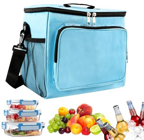 Bolsa Térmica, 10L Bolsa Termica Porta Alimentos, Bolsa Nevera Pequeña, Bolsa Almuerzo Plegable Impermeable, Portatil Bolsa Isotermica, Bolso Térmico Pequeña para Trabajo,Escuela,Picnic,Viajes,Camping
