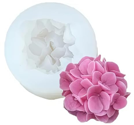 1 Stück Hortensie Form für Kerzen Seife Fondant Schokolade Harz Ton