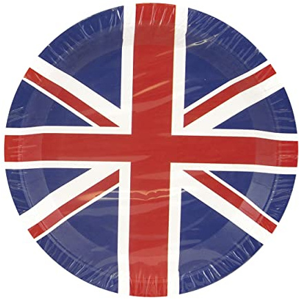 Union Jack Paper Plates 18cm – 96 Pack (16 x 6) – Bulk British Flag Plates for VE Day, Royal Events, Eurovision & Olympic Celebrations