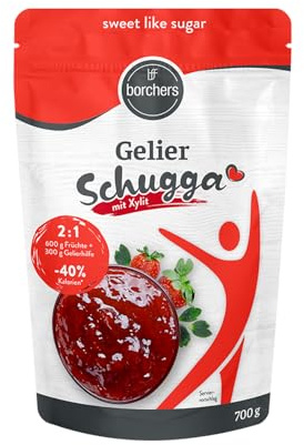 BORCHERS Gelier Schugga mit Xylit, Alternative zu Gelierzucker 700g, auf Grundlage von Xylit, 2:1, kalorienreduziert, zuckerarm, Zuckerersatz, Süßungsmittel, Zuckeralternative