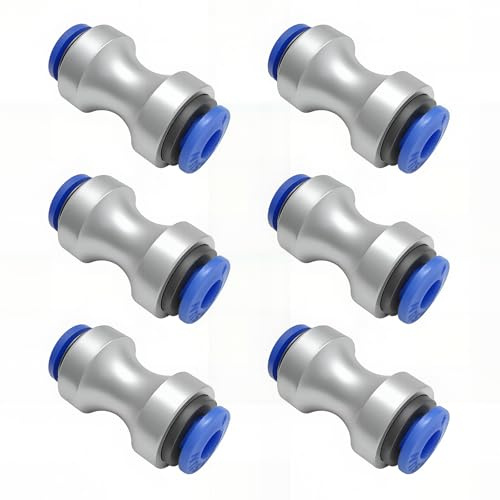 Meyola 6PCS Teflon-Zufuhrrohrverbinder für 3D Drucker Bambu Lab P1S/P1P/X1/X1C/X1E, PTFE Rohr AMS Verbinder Koppler Pneumatische Verbindung Bambu Lab 3D Drucker Zubehör