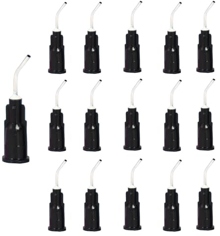 300Pcs Blunt Tip Needle, Bent Blunt Dispensing, Disposable Dental Irrigation Fluid Needle Tips for Oil or Glue Applicator, Art Projects, Detailing,Crafting, Painting (19G)