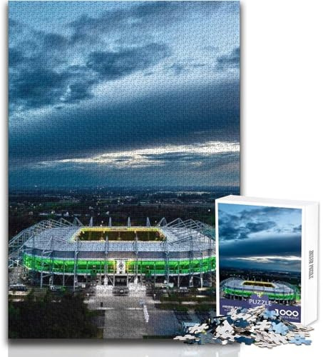 Borussia-Park-Stadion-Puzzle mit 1000 Teilen für Teenager–Lernspaß mit Knobelspaß–Perfektes, durchdachtes Größe: 38x52cm