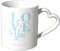 JUNIWORDS Herzhenkel Tasse - Romantische Tasse Mit Liebe Bedruckt - Love You Forever