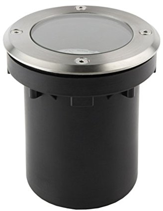 LICHT DISCOUNT Dimmbarer GU10 LED Bodenstrahler 230 V Rund IP65 Edelstahl - GU10 LED 7,5 W (PA) warmweiss dimmbar