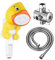 KAIYING Cabezal de ducha de mano para niños, cabezal de ducha de flujo de agua de dibujos animados, juguetes de baño para bebés y niños pequeños (i: cabezal de ducha)+manguera+desviador)