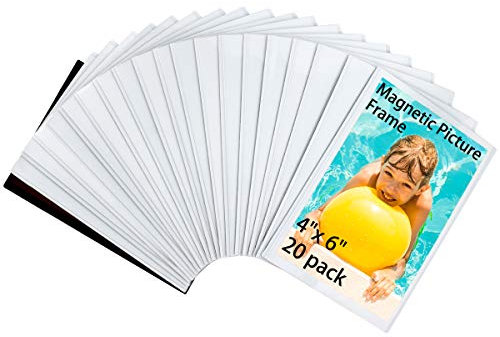 HIIMIEI Lot de 20 cadres photo magnétiques pour porte de réfrigérateur et cuisine - 10 x 15 cm