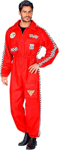 Widmann Rennfahrer Kostüm Overall Jumpsuit Anzug exklusiv (Herren Overall)
