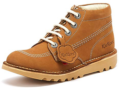 Kickers Unisex Kids Kick Hi Classic Ankle Boots with Zip | Extra Comfortable | Added Durability | Premium Quality, Red, 2 UK Child