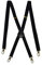 Olata Unisex Hosenträger schmal mit Karabinerhaken – Verstellbare Hosenträger X-Form mit überkreuzten Trägern – 2 cm. Schwarz