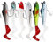YODOOLTLY Angelköder, 9 cm großer weicher Schwanz, Jigkopf, Silikon, Barsch, Hecht, Schwimmköder-Set (6 Stück)