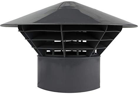 VONLIS Belüftungshaube Entwässerungsanlagen WC Entlüftung Lüftung Rohrbelüftung DN 50 Rohrmontage