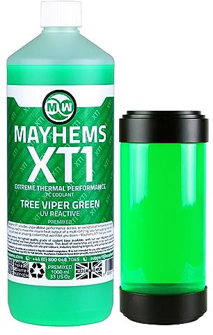 Mayhems - PC Coolant - XT1 Premix - Thermal Performance Series, UV Fluorescent, 1 Litre, Tree Viper Green