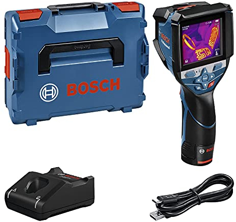 Bosch Professional 12V System Thermal Camera GTC 600 C (1x 12V Battery, w/app Function, Temperature Range: -20°C to +600°C, Resolution: 256 x 192px, in L-Boxx)
