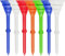 LOVMEAD Golf Tees 83mm Langlebigem Kunststoff 50/100 Stück, Golftees Kunststoff Lang Orange Weiß Blau Schwarz Grün, Professional Unzerbrechliche Golf Tees Plastik (Gemischte Farbe, 83mm-50 Stück)