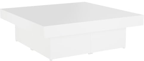 vidaXL Table Basse, Table d'Appoint, Bout de Canapé, Meuble de Rangement Salon Salle de Séjour Intérieur, Moderne, Blanc Bois d'Ingénierie