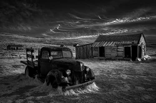 ROUTE 66 Fototapete VLIES-250x186 cm (6630A)-Oldtimer Auto Vintage Cars Schwarz Weiß Fotokunst Wandtapete-Inkl. Kleister-Vliestapete Bild Dekoration Wand-Dekor Moderne Motiv-Tapete Panorama Poster XXL