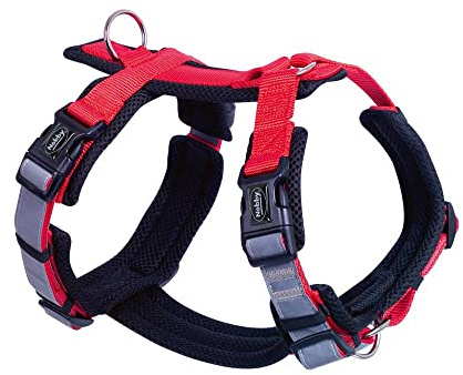 Nobby Geschirr Daily Walk Comfort, rot, S-M: Brust: 32-36 cm, Bauch: 48-65 cm, 1 Stück