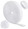 WSZJINB Fascette Fermacavi da 10m x 2cm con 50 Fibbie, Fascette Nere Riutilizzabili, Fascette a Strappo, Cinghie Fermacavi per Cable Management, Organizzatore Cavi, 2cm di Larghezza Bianco